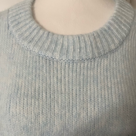 Abercrombie &Fitch Pullover Drop Shoulder Powder Blue Sweater XL  EUC - Picture 3 of 7